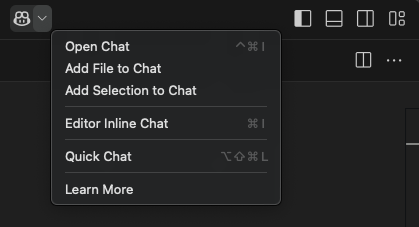 Chat menu in the Command Center.