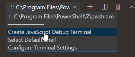 Create Debug Terminal