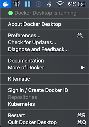 Docker status