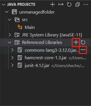 manage referenced libraries