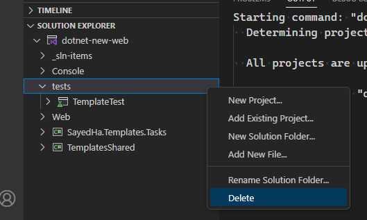 Remove Solution Folder