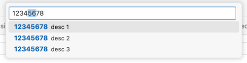 A couple of characters are selected in the quick pick's input box.