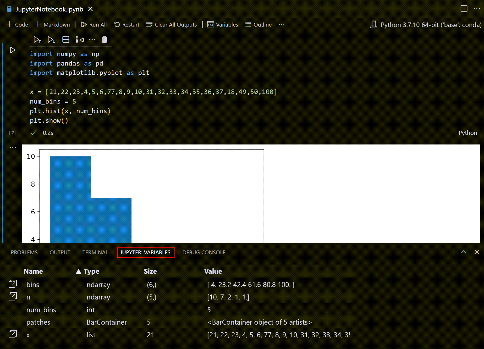 Variable Explorer